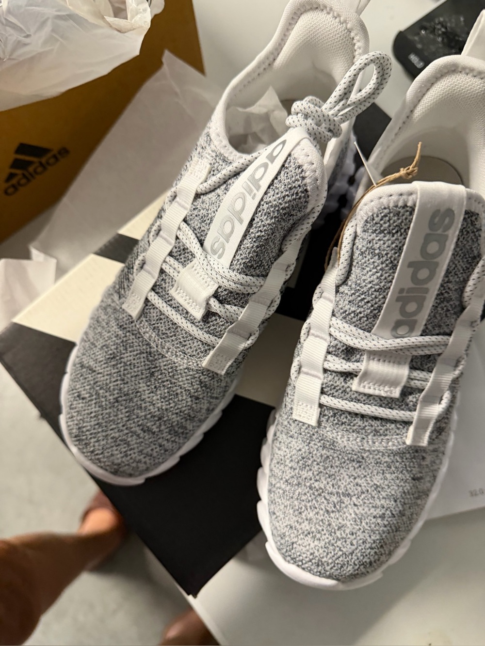 Adidas, kaptir flow K  size 3 1/2 gray sneakers new inbox